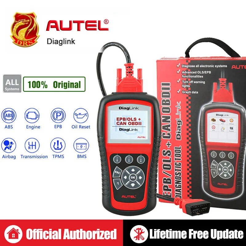 

Autel Diaglink OBDII Diagnostic Tool All System OBD OBD2 Scanner DIY Auto Code Reader Automotive Tools as AUTEL MD802 PK MD805