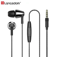 Langsdom M405 бас наушники auriculares для телефона в ухо наушники Hifi наушники гарнитура с микрофоном наушники для Xiaomi iPhone
