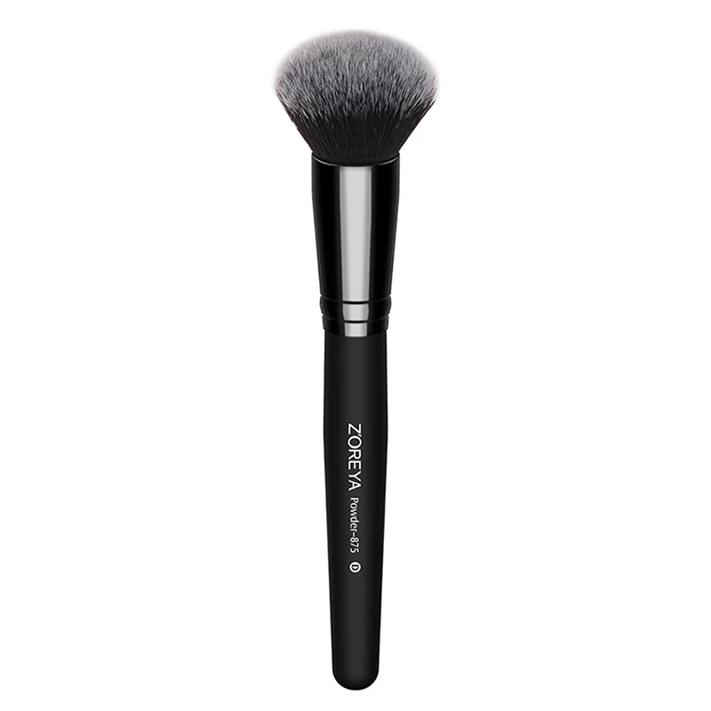 1PCS 1 шт., косметическая кисть для пудры, кисти для макияжа, круглая основа для макияжа, косметические кисти с деревянными ручками, мягкие волосы для лица, кисти для макияжа - Handle Color: 1PCS