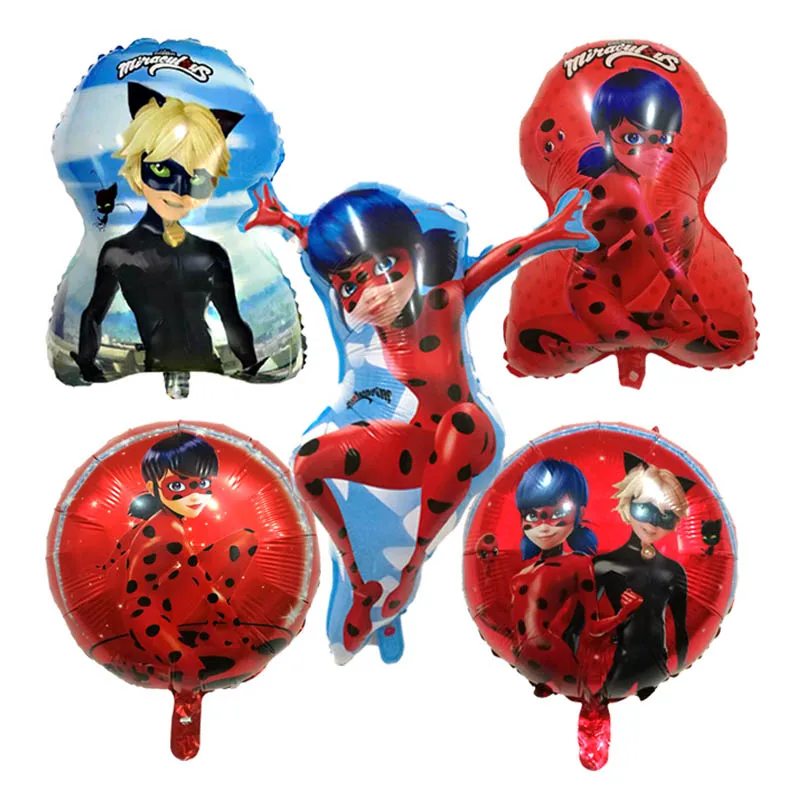 

5 style Ladybug foil balloons inflatable toys Cute ladybug girl balloon birthday party decorations kid party supplies
