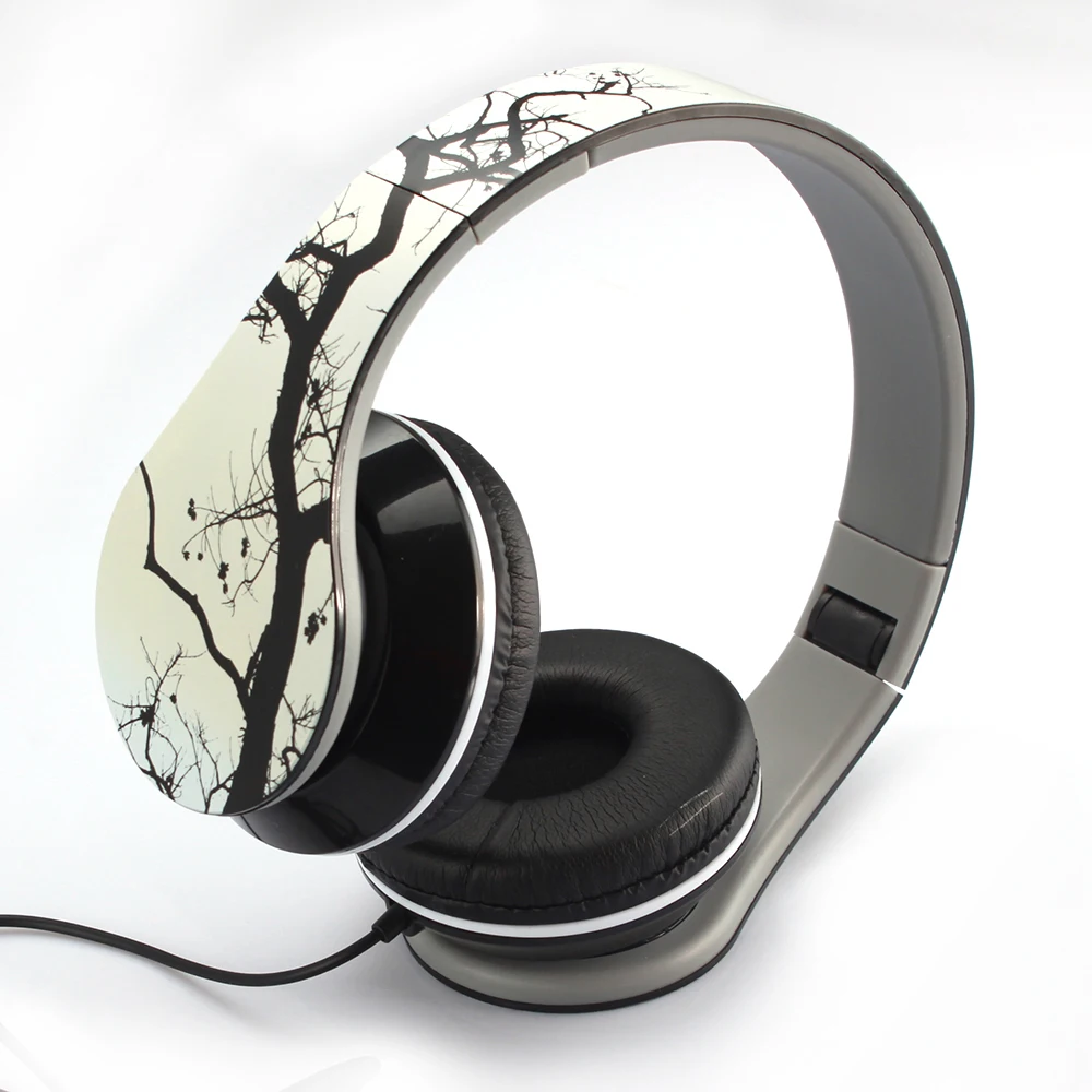 Folding Wired Style Camouflage Earphones Stereo Headset with Microphone