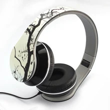 Folding Wired Style Camouflage Earphones Stereo Headset with Microphone, 3.5mm Audio Cable for All Android Smartphone, PC
