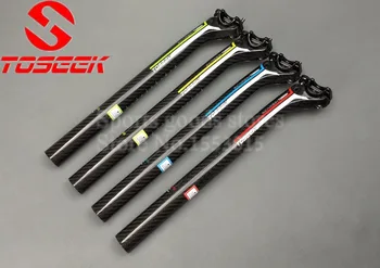 

Toseek 4 Colors Carbon Fiber Toray 3K T800 Seat post MTB Tube Seatpost Road Bike 27.2/30.8/31.6X350/400MM Bicycle Accessories