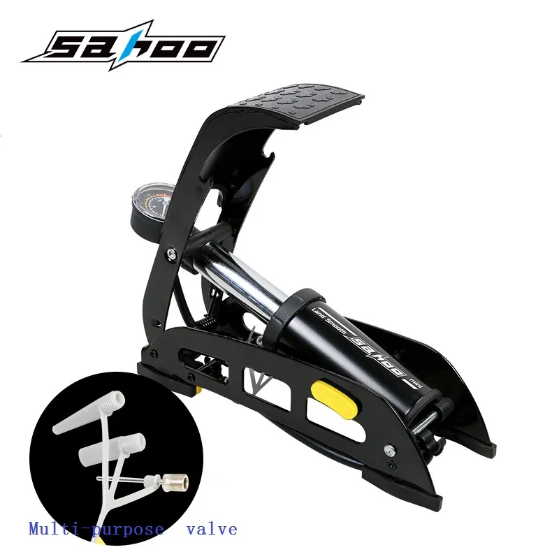 SAHOO велосипедный насос для шин многоцелевой электрический велосипед мотоцикл Автомобильный ножной насос высокого давления практичный надувной инструмент