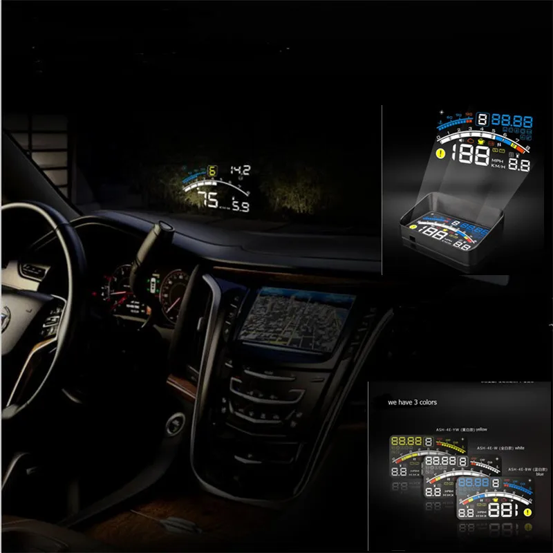 2016 новейший универсальный автомобильный HUD Дисплей для OBD2 EOBD автомобиля 4E