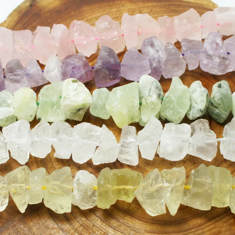 38/str Appox 42pcs Natural Stone Beads Gem stone Beads Irregular Nugget Beads Side Drilled Hole For Jewelry Making Necklace
