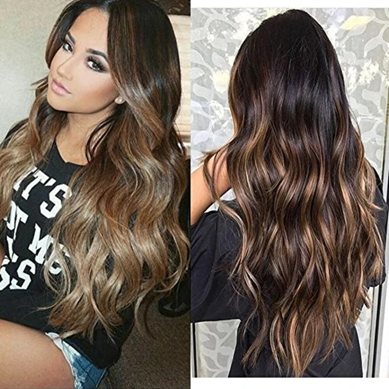 Brillo completo Balayage Profesional de Extensiones de Cabello Trama de