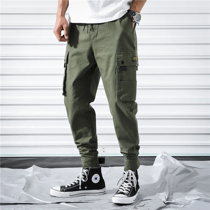 

2019 Military Splice Men Cargo Pants Multi-Pocket Joggers Tactical Trousers Men Hip Hop Streetwear Sweaptpants S-6XL LBZ121