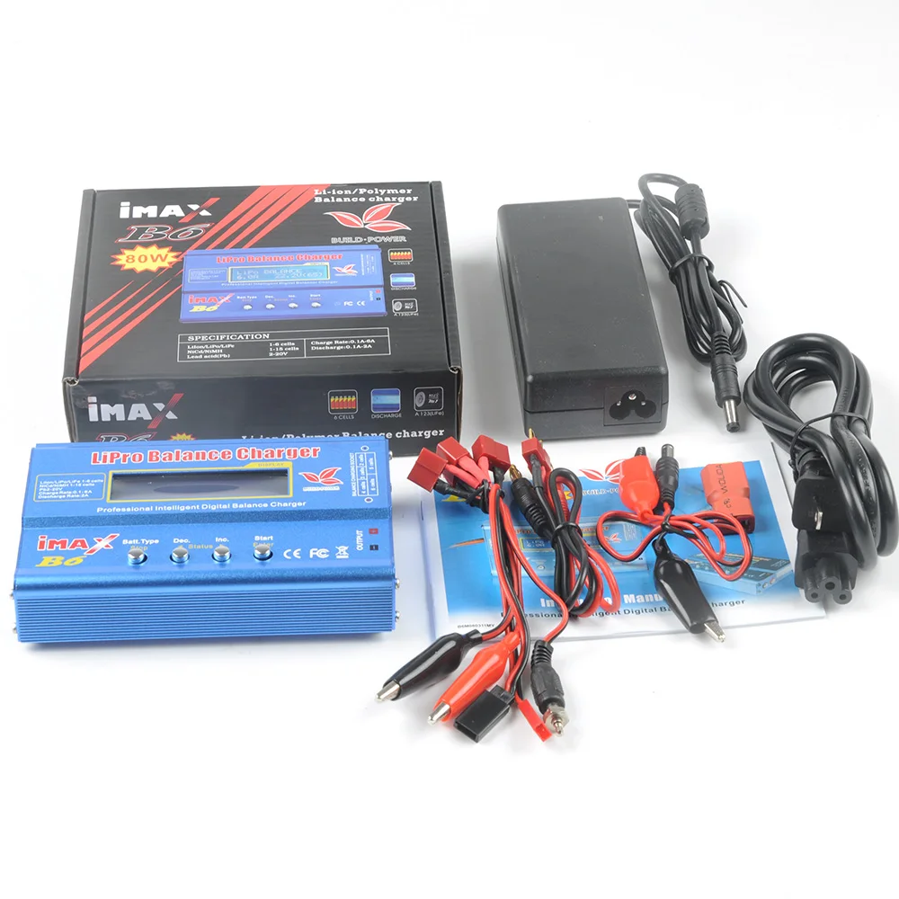 

2S 3S 4S 6S Li-ion,Lipo Battery 80W Imax B6 Intelligent Digital Rapid Balance Charger for RC Drone Quadcopter Model