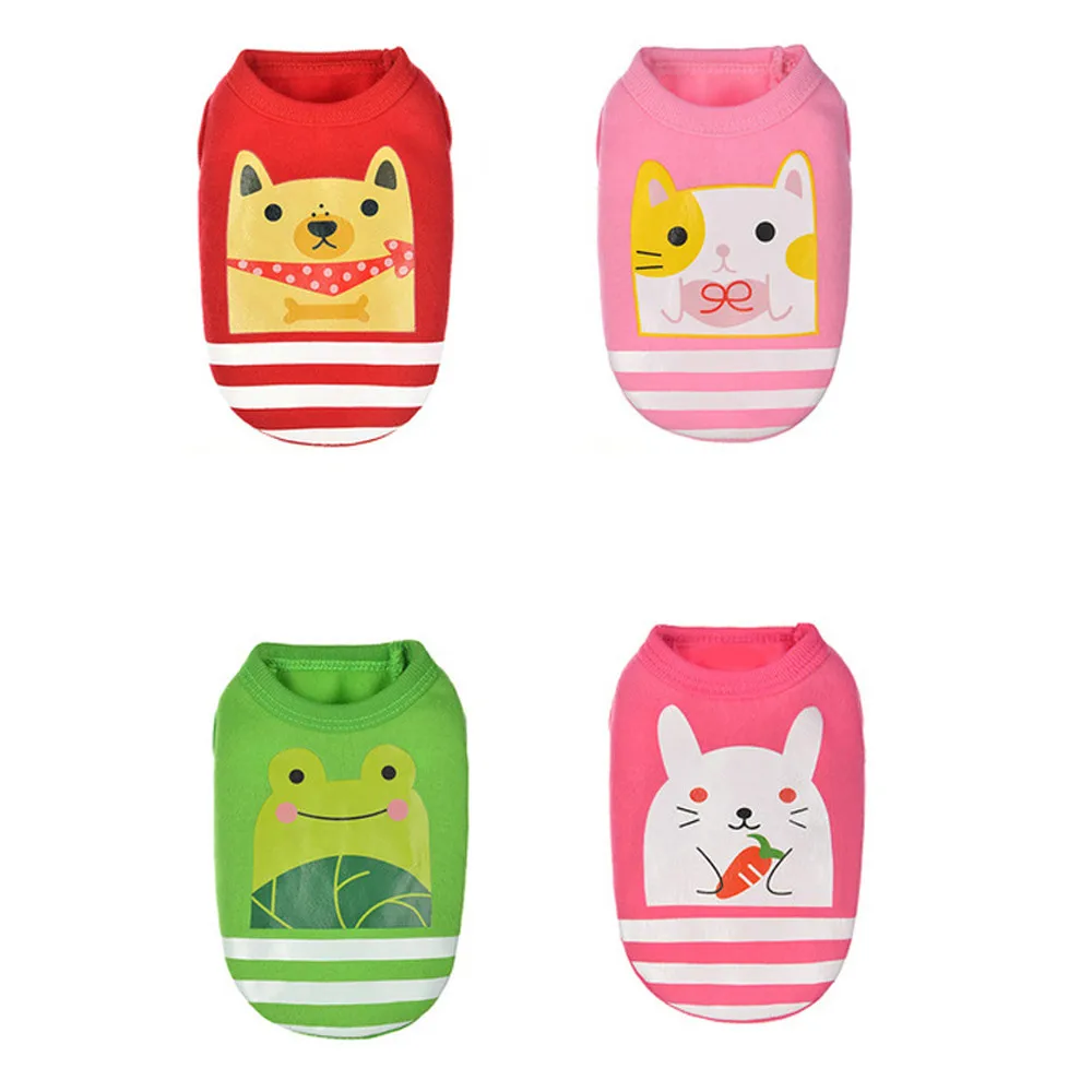 

Colorful Dog Vests Clothes Cartoon Pup Top Vest For Small Mini Dog Apparel Costume Blusas Para Perro