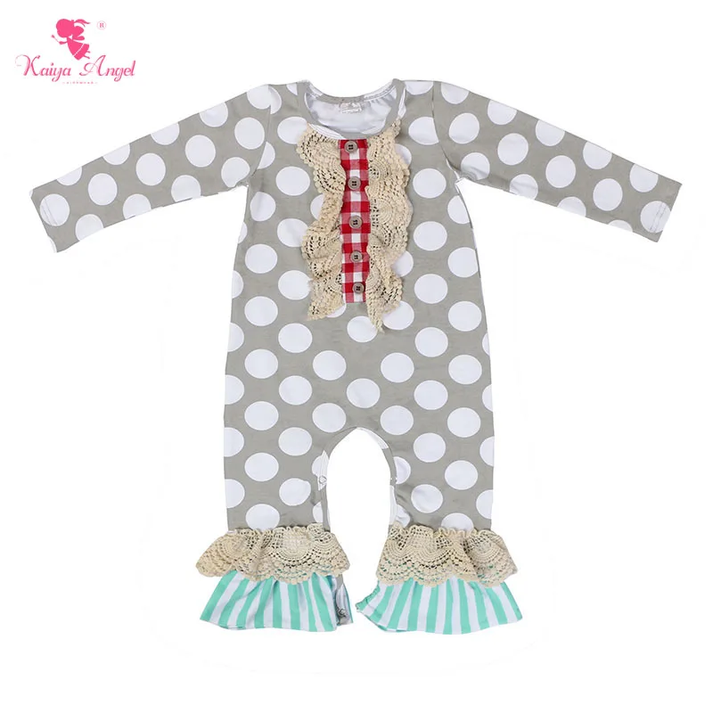 

Kaiya Angel 2017 Newborn Cotton Baby Romper Christmas Long Sleeve Ruffles Infantil Cothes Fall Winter jumpsuit Factory wholesale