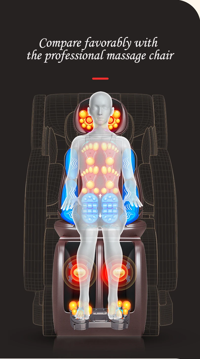 LEK 918L Электрический вибрирующий массажер для спины, недорогое массажное кресло с подогревом, диван, машина для массажа шеи, подушка, подушка, стул