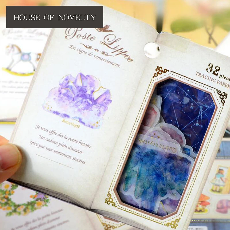 

Open A Book Poste Lippee Label Stickers Set Decorative Stationery Stickers Scrapbooking DIY Diary Album Stick Label