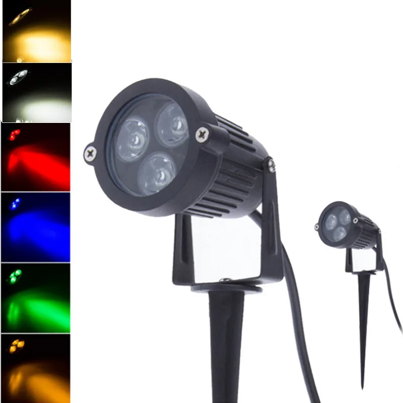 

2PCS Mini DC 12V 3W LED Lawn Lamp Garden Yard Outdoor Waterproof Lighting Spotlight Holiday Decorative Landscape Lights L01-12V