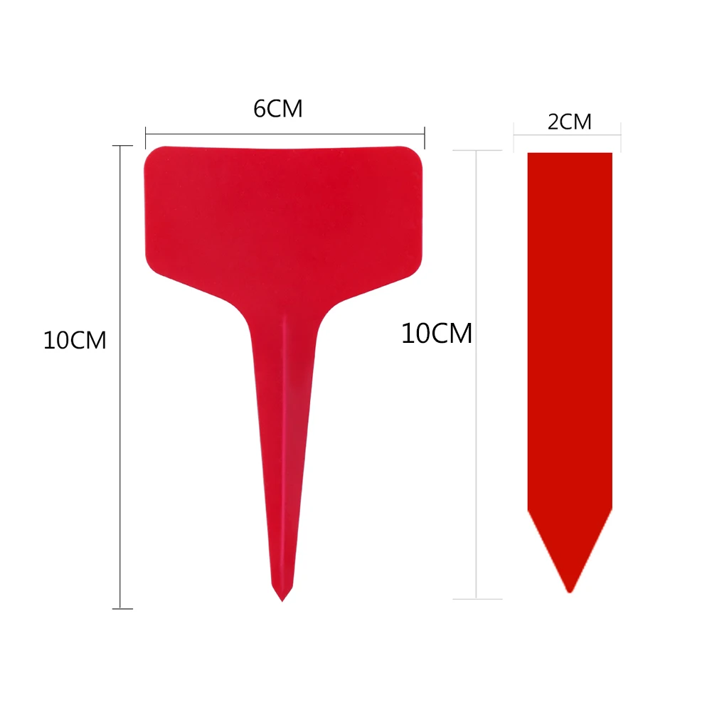 100 этикетки+ 1 ручка многоразовые Т-образные пластиковые этикетки для растений цветок толстый тег садовые горшки метки для украшения сада плантаторы
