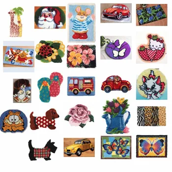 

shipping Latch Hook Kit Rug Cushion Pillow Mat DIY Craft Flower Cross Stitch Needlework Crocheting Rug Embroidery