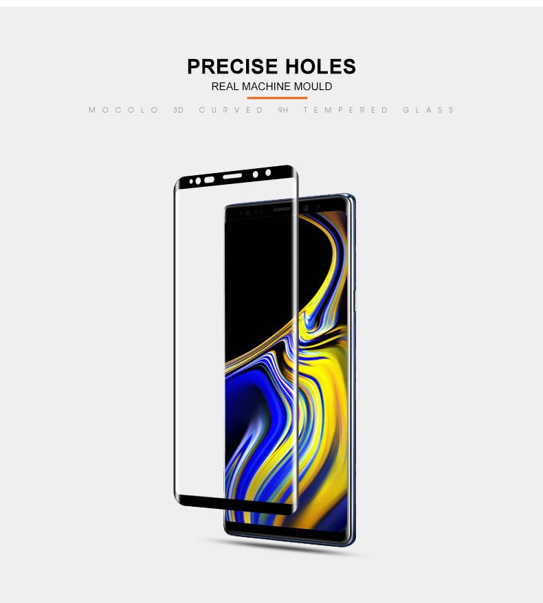 Для samsung Note 9 Защита экрана Mocolo S8 S8 Plus Note 8 роскошное закаленное стекло с закругленными краями 9H 3D для samsung S9 S9 Plus