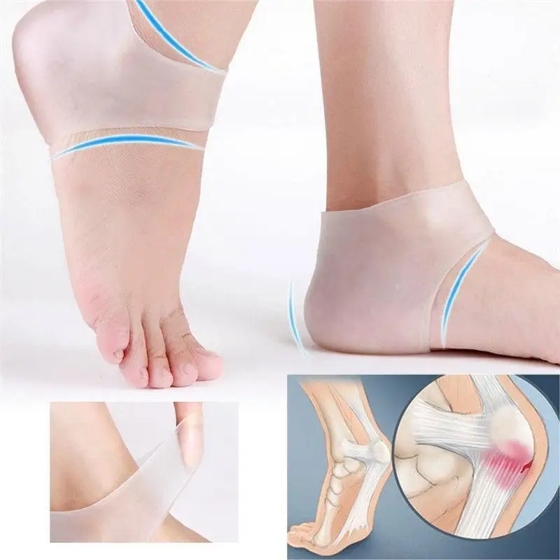 1 Pair Plantar Fasciitis Shock Absorbing Silicone Gel Sleeve Breathable