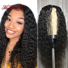 Глубокая волна фронта шнурка человеческих волос парики Бесклеевой бразильский фронта шнурка человеческих волос парики с детскими волосами 150% Плотность фронта шнурка парики