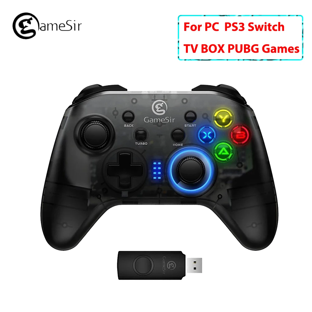 

Original GameSir T4 2.4G Wireless / wired Gamepad Pubg Games Controller Joystick for Windows PC Switch PS3 TV BOX Smartphones