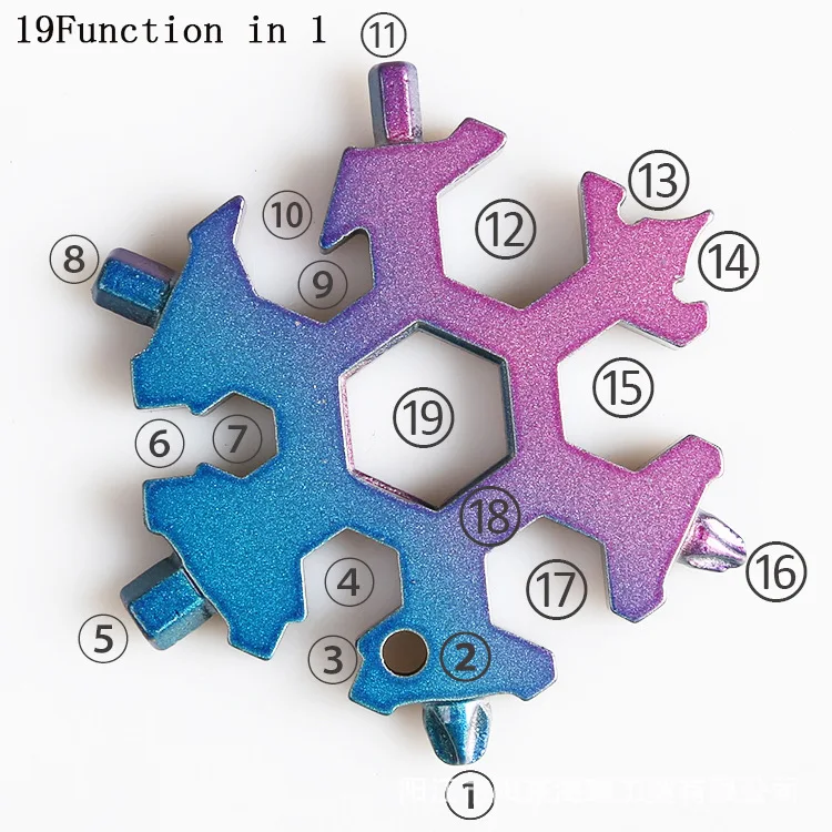 Инструмент повседневного ношения 18-в-1 набор мульти-инструментальная карта комбинация компактный и портативный продукции наружного применения в виде снежинок для повседневного использования, инструментальная карта
