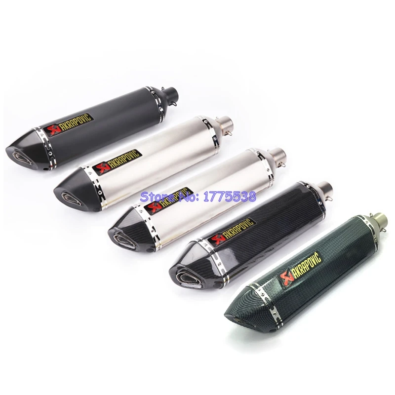 PHULEOVEO Length 570mm ID 51mm font b Motorcycle b font Akrapovic font b Exhaust b font