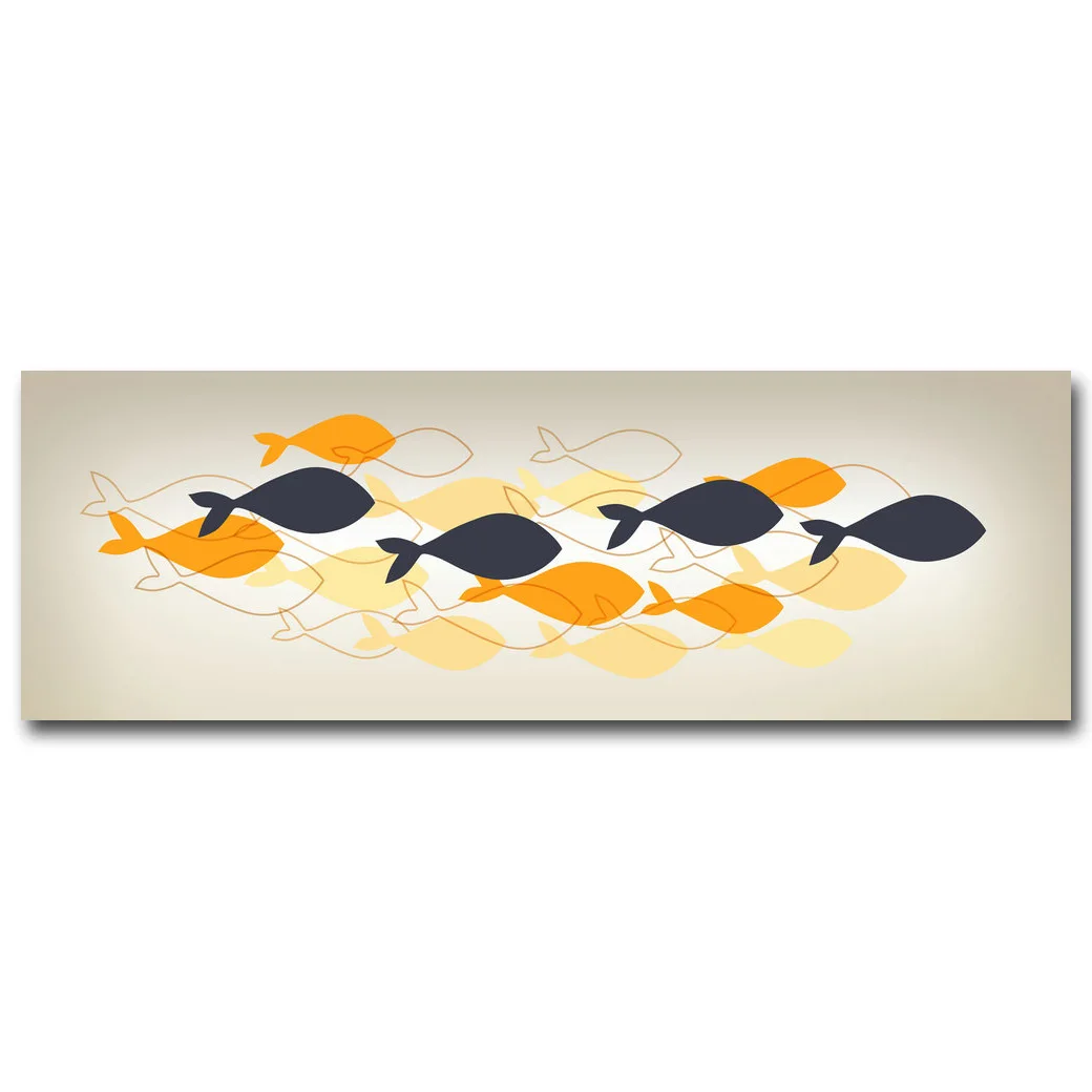 Скандинавское искусство Рыбы холст плакат абстрактный минималистичный художественная живопись Настенная картина огромный принт украшение для дома гостиной спальни - Цвет: Picture 2