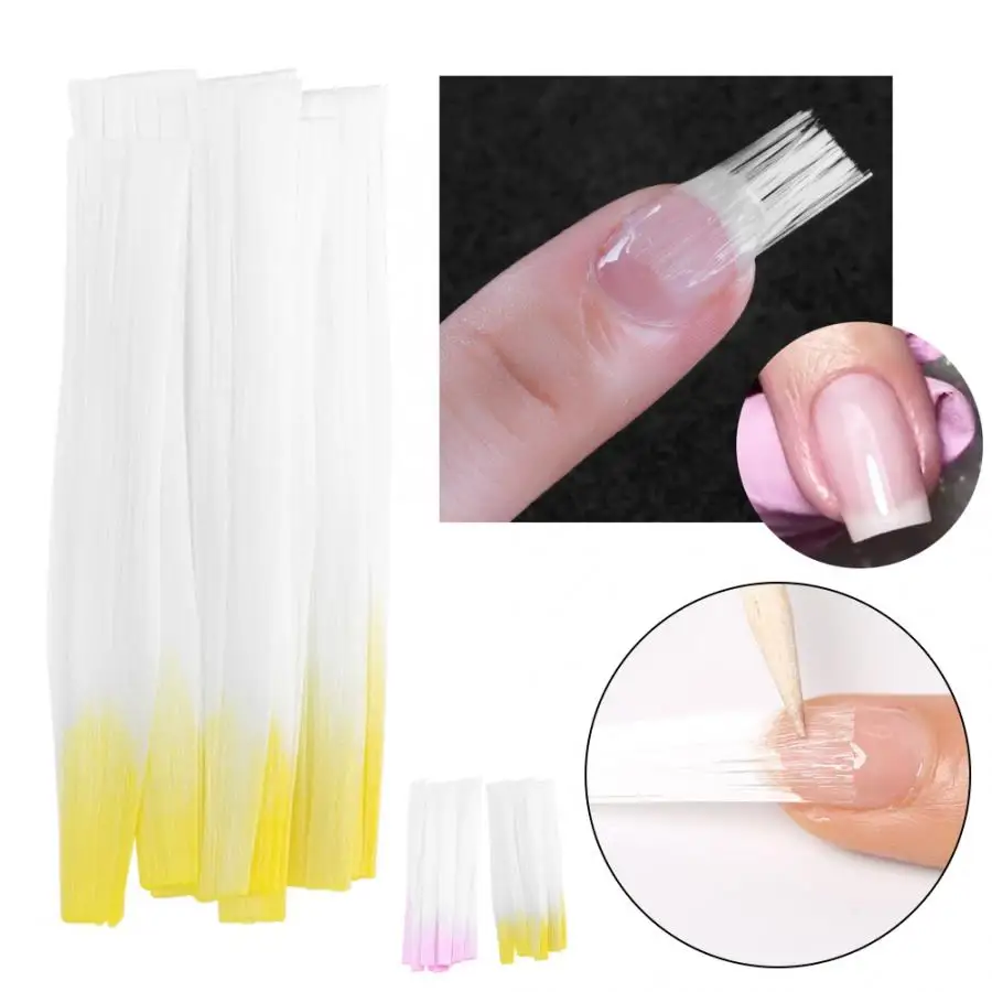 

10Pcs Nail Extension Fiberglass Nail Quick Extending Glass Fiber Manicure Tool Fibernails White Acrylic Nail Extension Tips