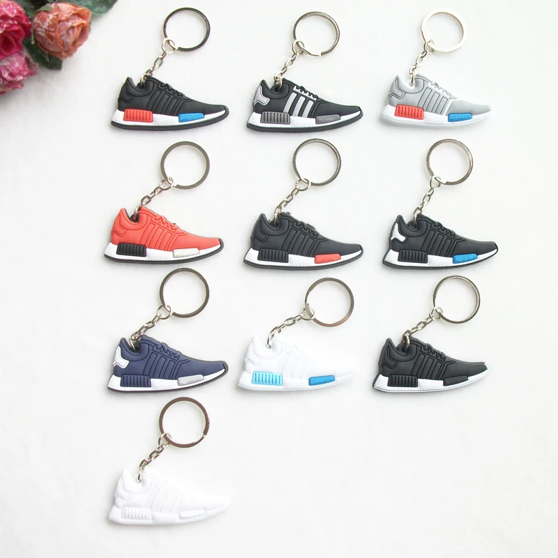 

Mini Silicone NMD Keychain Bag Charm Woman Men Kids Key Ring Gifts Sneaker Key Holder Pendant Accessories Jordan Shoes Key Chain