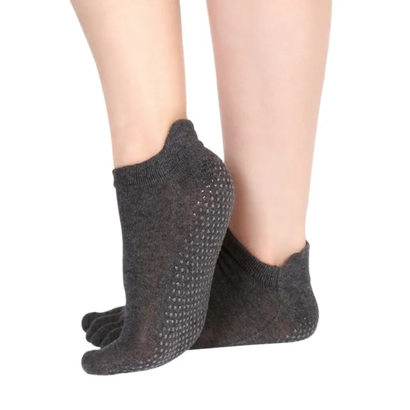 1 пара, женские носки для фитнеса, цветные Нескользящие массирующие носки для занятий йогой - Цвет: DH