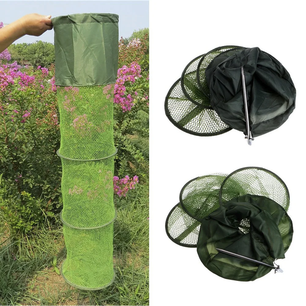 opened Collapsible Fishing Cage and details picture
