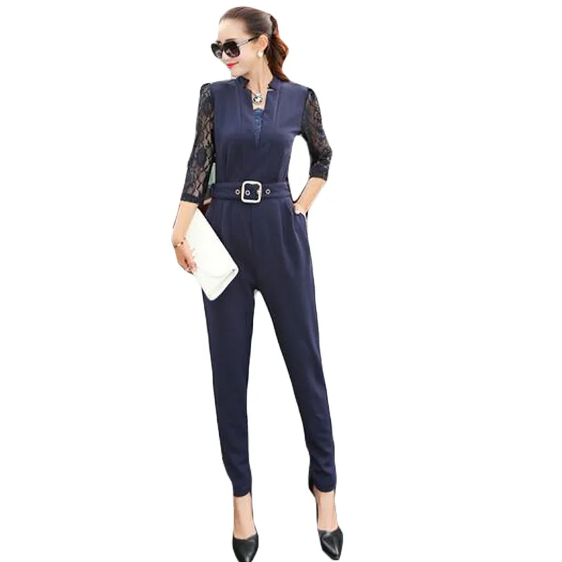 Sexy Lace Rompers Womens Jumpsuit 2016 Long Slim Overalls Black Playsuit Casual Women Jumpsuit BDK013 Sexy Lace Rompers Womens Jumpsuit 2016 Long Slim Overalls Black Playsuit Casual Women Jumpsuit BDK013