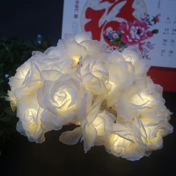 

Beautiful handmade silk rose led light string 3M 20leds for wedding party decoration,Valentine's day flower light decortive