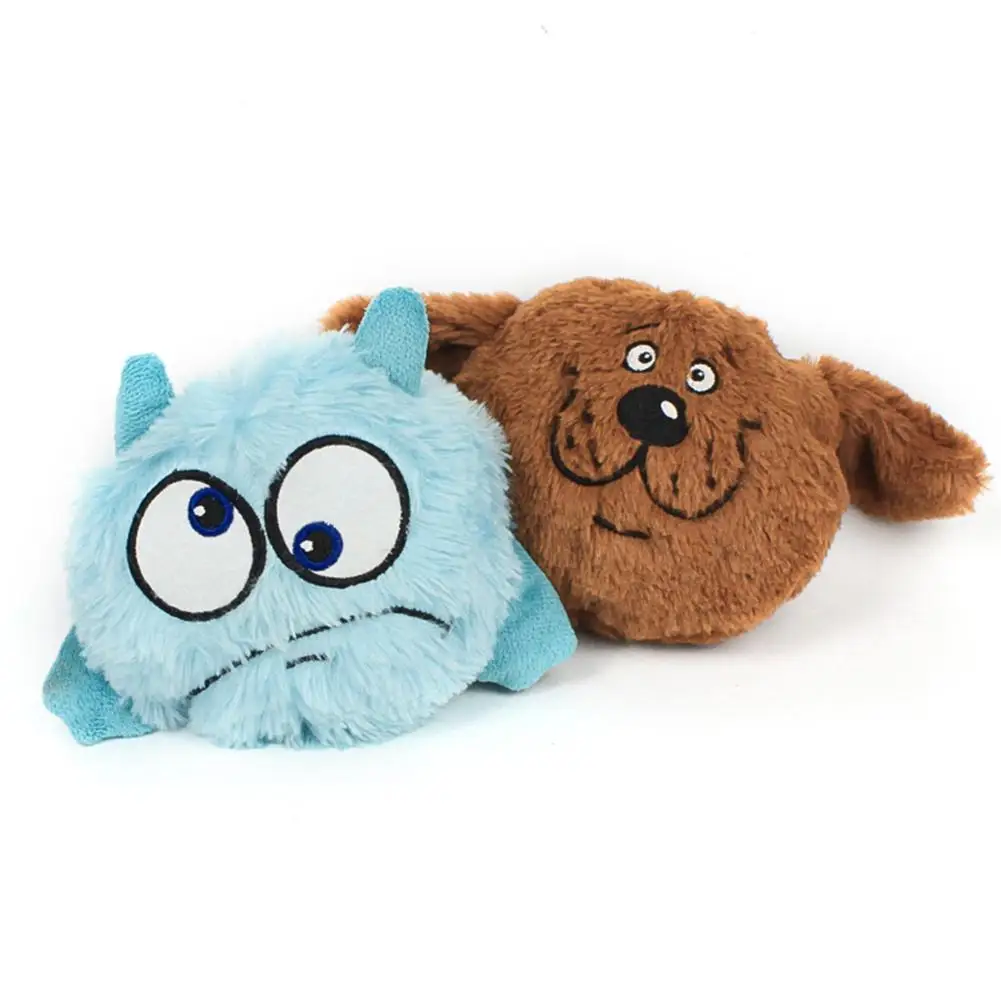 

LanLan Cute Pet Puppy Ball with Sound Chew Squeaker Vibrating Toy Pet Supplies