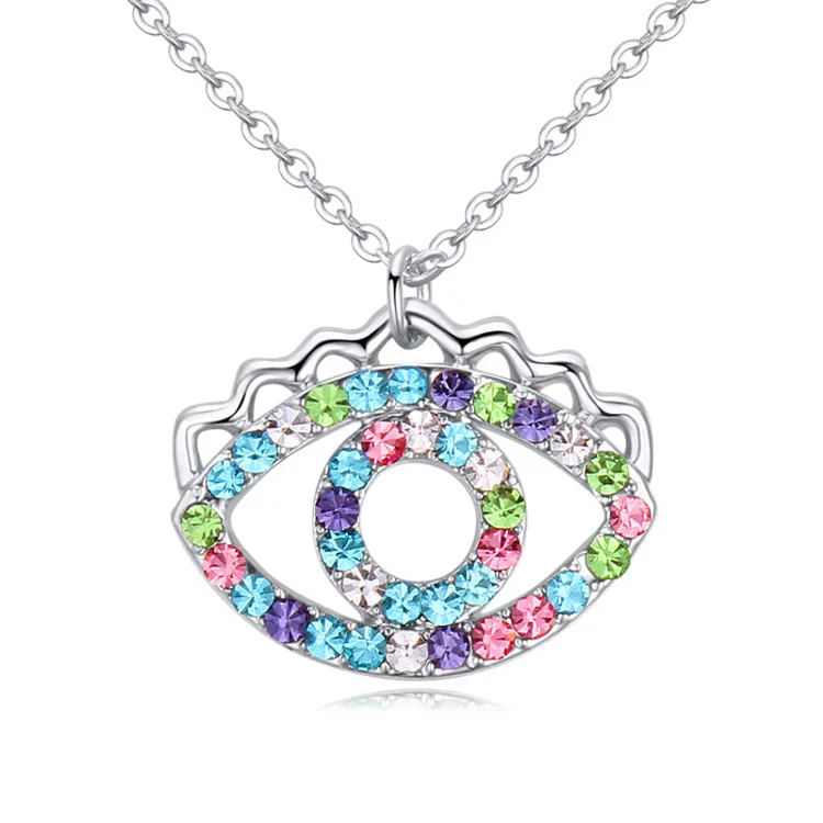 

2018 Crystal Necklaces & Pendant Plated Alloy plating Jewellery & Jewerly Charming eyes Necklace Women Fashion Jewelry Wholesale