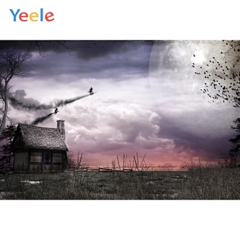

Yeele Halloween Party Chalet Moon Grunge Customized Photography Backdrop Personalized Photographic Backgrounds For Photo Studio