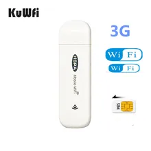 KuWfi 3g Wi-Fi модем мини-маршрутизатор Dongle HSPA USB Беспроводной маршрутизатор 7,2 Мбит Мобильный Wi-Fi Hotspot до 5 Wi-Fi пользователи
