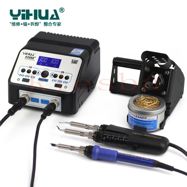 YIHUA 938D 938BD+ 110 В/220 В EU/US разъем пайки Пинцет Ремонт паяльная станция электрический горячий Пинцет для BGA SMD ремонт