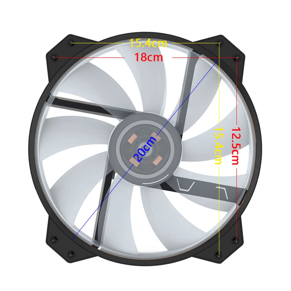 Cooler Master R4-200R-08FC-R1 MF200 чехол для компьютера 20 см RGB Большой Вентилятор Кулер для процессора радиатор водяного охлаждения 200 мм заменяет вентиляторы