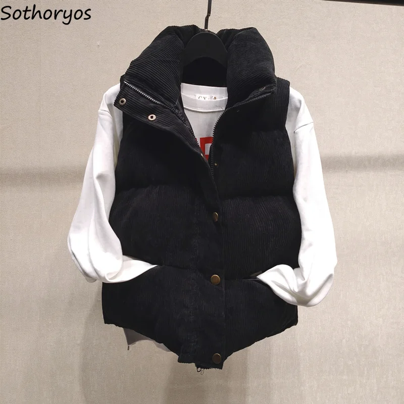 Vests Women 2018 Trendy Korean Style Solid Zippers Simple Womens Waistcoats Leisure Warm Soft School Students Females Waistcoat