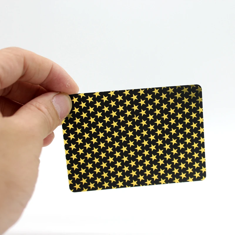 Золотая Звезда дизайн качество пластиковый ПВХ покер водоотталкивающие игральные карты креативный подарок покерные карты