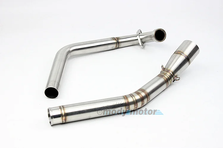 MGOD font b Motorcycle b font font b Exhaust b font middle pipe for YAMAHA R15