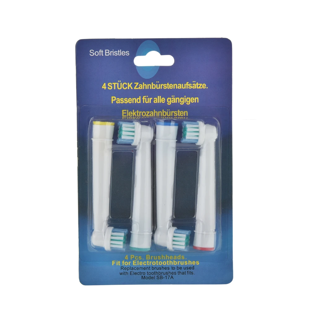 

4PCS Replacement Toothbrush Heads for Oral Hygiene B Cross Floss Action Precision Pulsonic Electric Soft-bristled Tooth Brushes