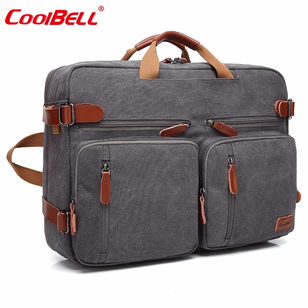 Large Capacity Style Laptop Messenger Bag 17.3 inch Multifunction Convertible...