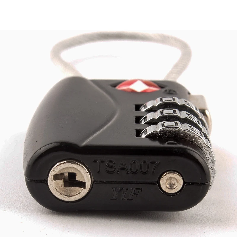 TSA Resettable 3 Digit Combination Lock Travel Luggage Suitcase Code Padlock Metal