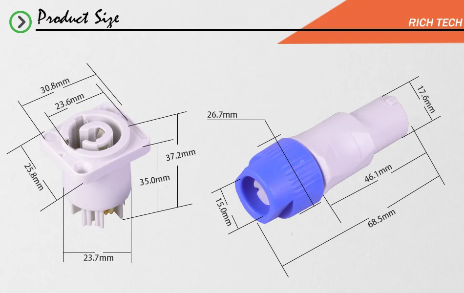 1 комплект, 3 Pin power con, светильник, штепсельная вилка+ разъем speakon Male+ Female NAC3FCA+ NAC3MPA-1, крепление на панель, адаптер питания