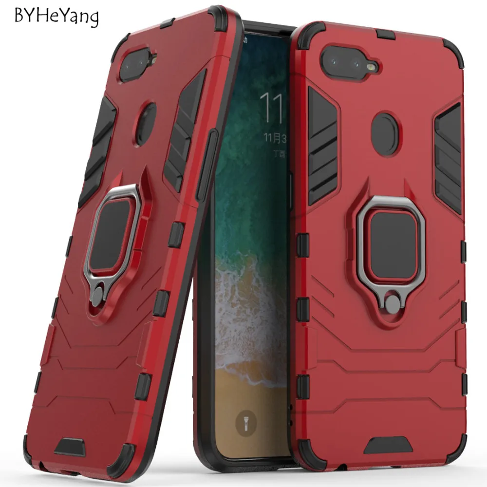 

For OPPO F9 Case for OPPO F9 CPH1881 Cover Car Holder Magnetic Suction Ring Bracket Armor Cover for Fundas OPPO F9 Pro Case