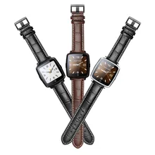 Uwatch Lederband Smartwatch Bluetooth Smart Watch Armbanduhr für IPhone 5 6 plus 7 Xiaomi Meizu HTC Samsung S6 S5 S4 Anmerkung3