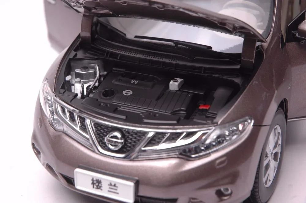 1:18 литья под давлением модель для Nissan Murano 2011 коричневый внедорожник сплав игрушка автомобиль миниатюрная коллекция подарок