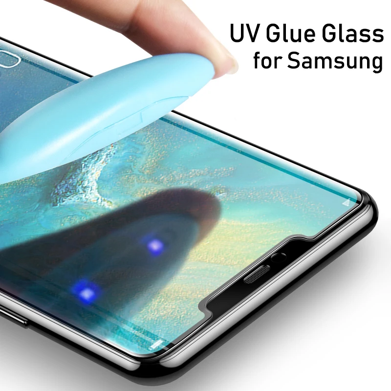 

BoeYink 5D UV Liquid Full Glue Tempered Glass For Samsung Galaxy S8 S9 Plus Note 8 9 Screen Protector For Samsung S7 Edge S8 S9
